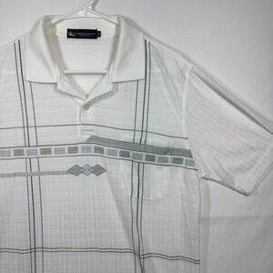 Kadiliwang‎ Plaid Polo Shirt Thin Short Sleeve Collared Casual Mens Sz XL